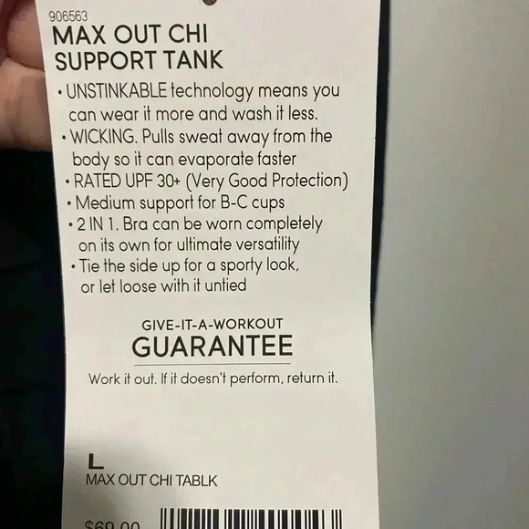 Athleta Max Out Chi Support Tank Black Size Large - Picture 6 of 8